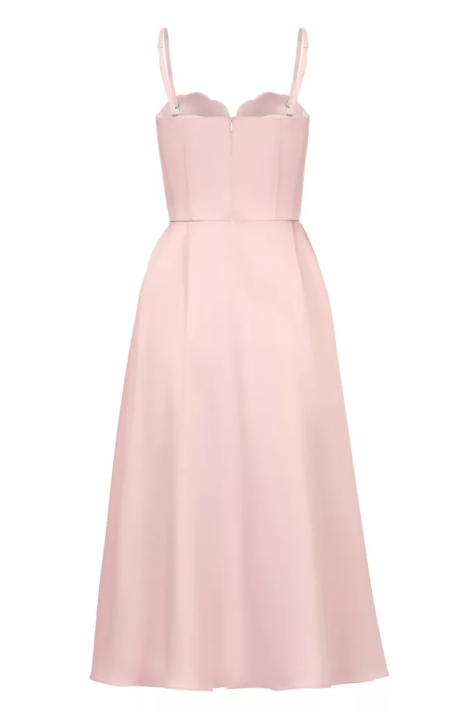 Dress Limited с юбкой миди со складками CLIPSE, Розовый, вечерний образ, фото 5